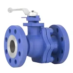 WCB Flanşlı 2 Parçalı PTFE/PFA Kaplamalı Küresel Vana - Görsel 2