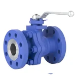 WCB Flanşlı 2 Parçalı PTFE/PFA Kaplamalı Küresel Vana